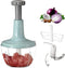 Manual Hand Push Chopper | Multi-functional Vegetable Meat Grinder, Grater, Chopper -2 Liter (Random Color)