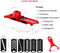 10 in 1 Mandolin Slicer Vegetable Cutter with Stainless Steel Blade Manual Potato Peeler Carrot Cheese Grater Nicer Kitchen Tool - Mandolin Vegetable Cutter - Red Color