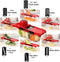 10 in 1 Mandolin Slicer Vegetable Cutter with Stainless Steel Blade Manual Potato Peeler Carrot Cheese Grater Nicer Kitchen Tool - Mandolin Vegetable Cutter - Red Color