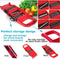 10 in 1 Mandolin Slicer Vegetable Cutter with Stainless Steel Blade Manual Potato Peeler Carrot Cheese Grater Nicer Kitchen Tool - Mandolin Vegetable Cutter - Red Color
