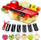 10 in 1 Mandolin Slicer Vegetable Cutter with Stainless Steel Blade Manual Potato Peeler Carrot Cheese Grater Nicer Kitchen Tool - Mandolin Vegetable Cutter - Red Color
