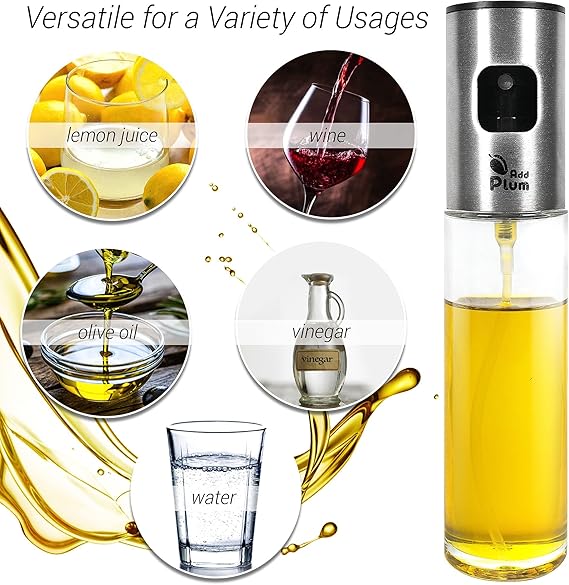 Cooking Oil Sprayer – Glass Oil Spray Bottle for Kitchen, BBQ, Baking, Grilling, Vinegar & Sauce