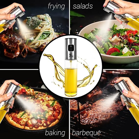 Cooking Oil Sprayer – Glass Oil Spray Bottle for Kitchen, BBQ, Baking, Grilling, Vinegar & Sauce
