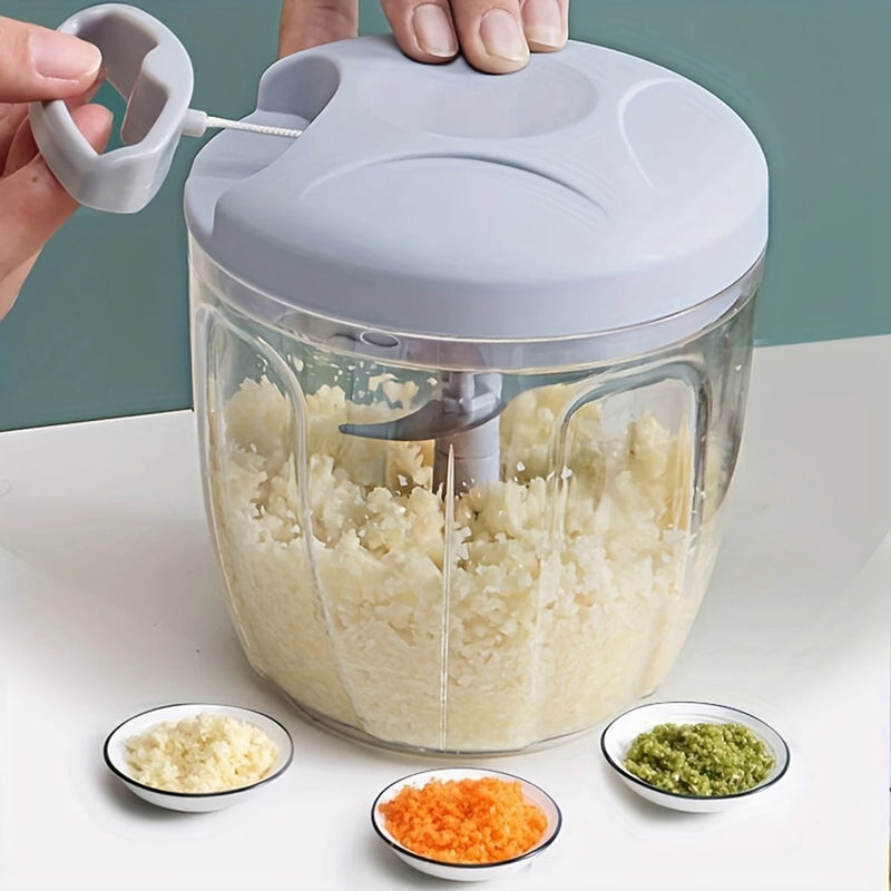 Hand Pulled Multipurpose Chopper & Cutter | Rope Pulled Chopper Multifunctional Meat Grinder, Vegetable Cutter (Random Color)