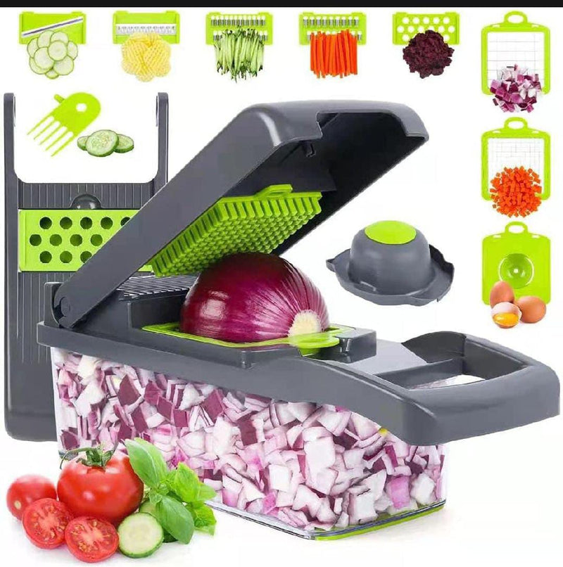 16 in 1 Multifunctional Vegetable Chopper Handle Food Grate Food Chopper Vegetable Slicer Dicer Cut Kitchens Accessories