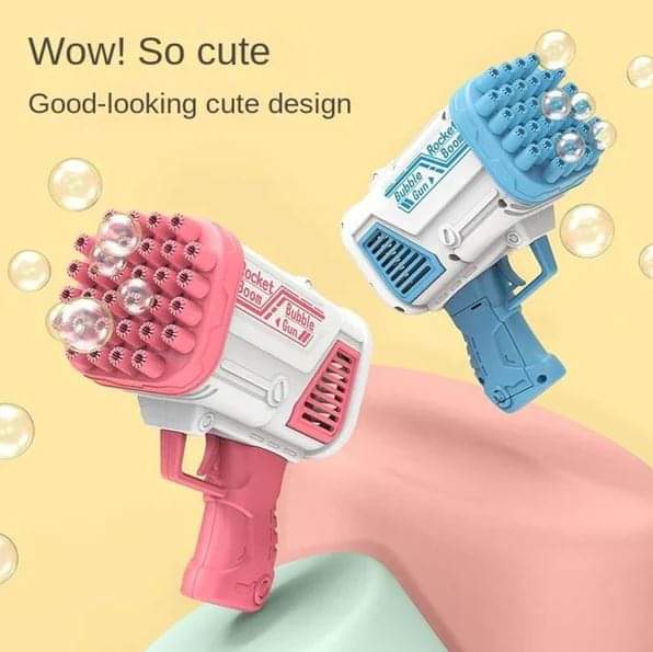 Rechargeable Bazooka Bubble Gun 36 Holes With LED Light