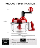 Manual Hand Multifunction Speedy Vegetable Quick chopper | Quick Chopper Vegetable - Onion Chopper | Kachomer Salad Machine ( random color )